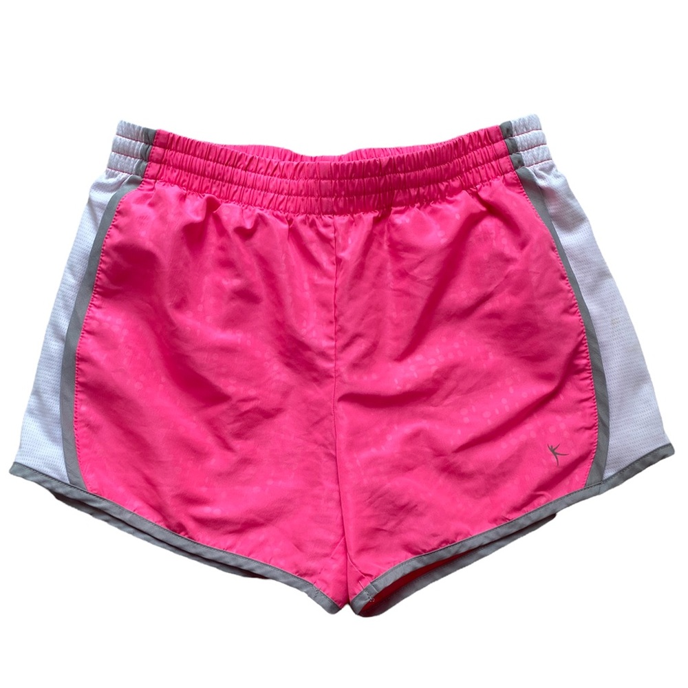 Danskin Now Neon Pink Athletic Shorts Elastic Tie Waist Size Small